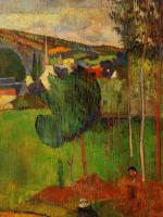 Gauguin, Paul - View of Pont-Aven from Lezaven